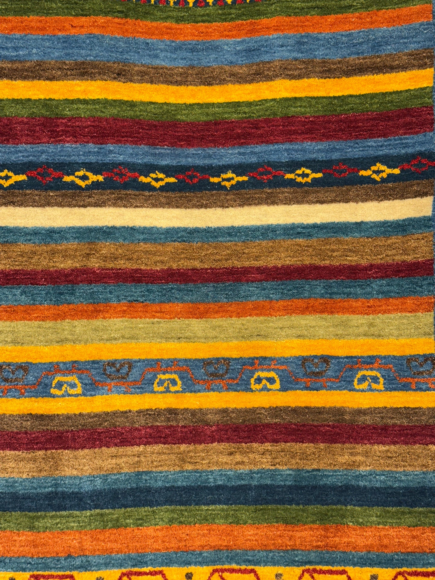 Color Loom El Dokuma Halı CL-0004 | Renkli Bohem ve Etnik Desenli Türk Halısı, El Yapımı Dekoratif Kilim, Modern Vintage Halı