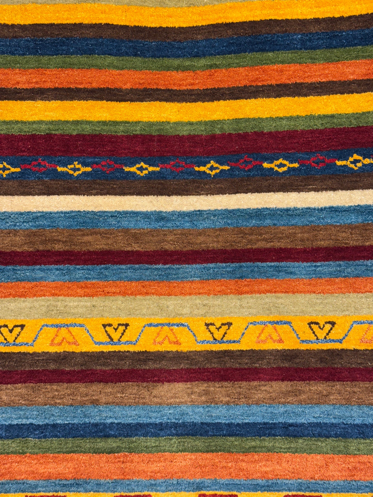 Color Loom El Dokuma Halı CL-0005 | Renkli Bohem ve Etnik Desenli Türk Halısı, El Yapımı Dekoratif Kilim, Modern Vintage Halı