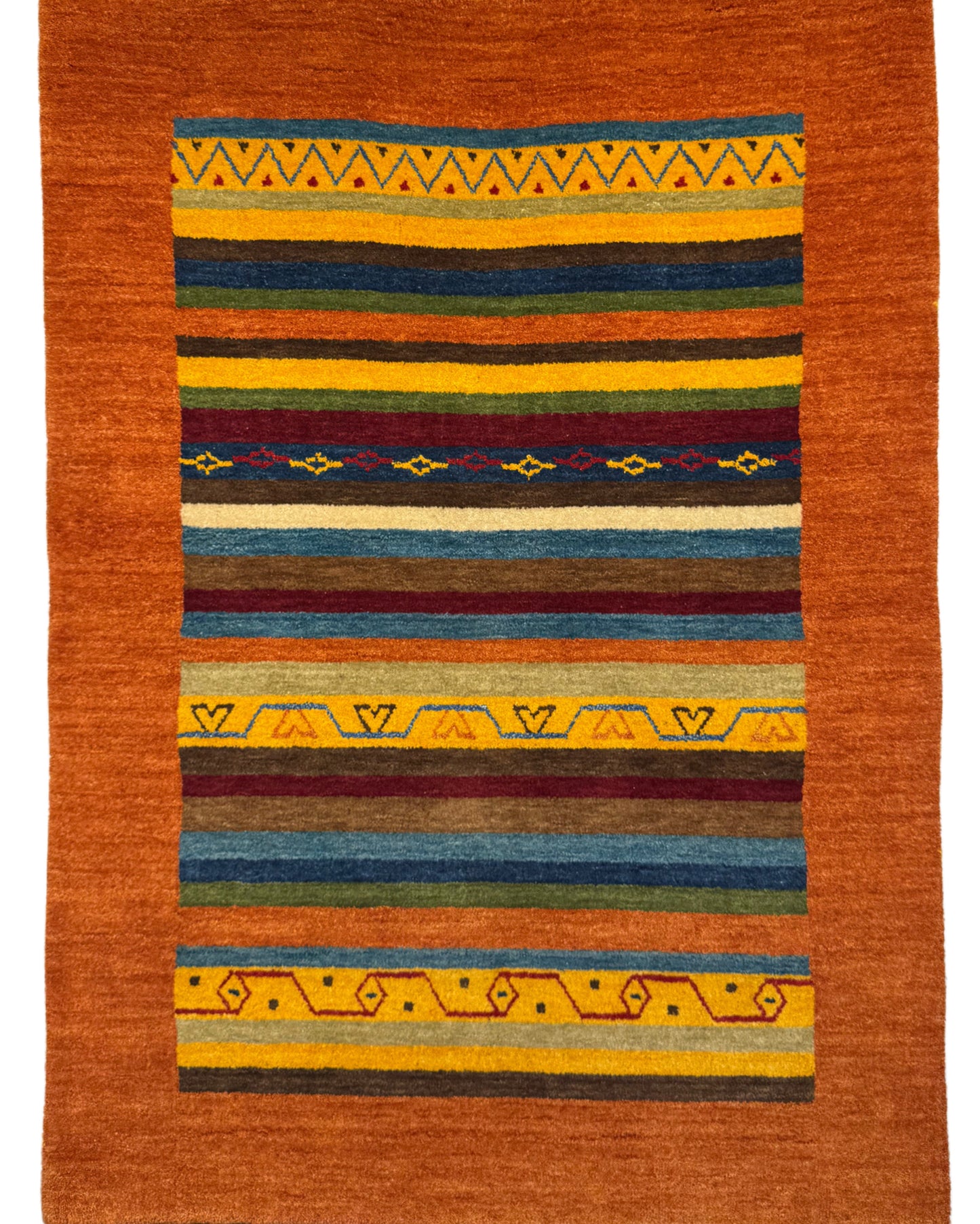 Color Loom El Dokuma Halı CL-0005 | Renkli Bohem ve Etnik Desenli Türk Halısı, El Yapımı Dekoratif Kilim, Modern Vintage Halı