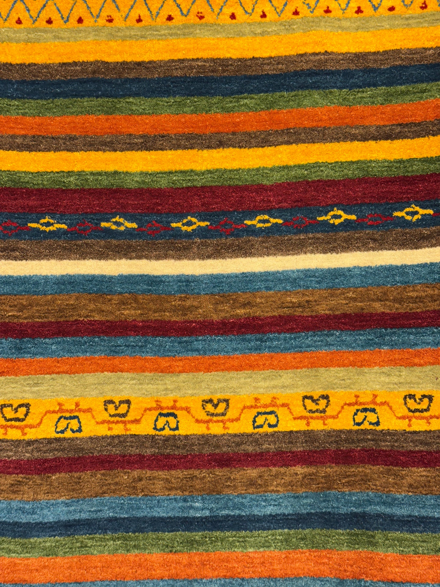 Color Loom El Dokuma Halı CL-0002 | Renkli Bohem ve Etnik Desenli Türk Halısı, El Yapımı Dekoratif Kilim, Modern Vintage Halı