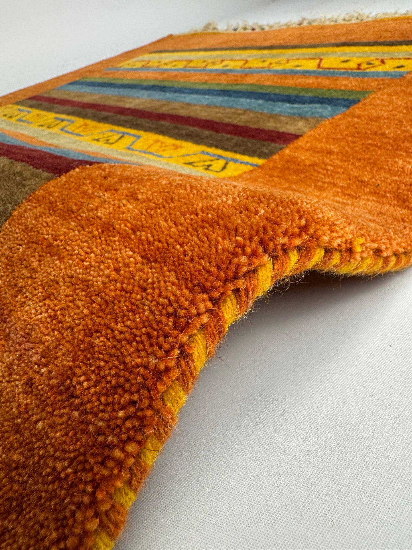 Color Loom El Dokuma Halı CL-0005 | Renkli Bohem ve Etnik Desenli Türk Halısı, El Yapımı Dekoratif Kilim, Modern Vintage Halı