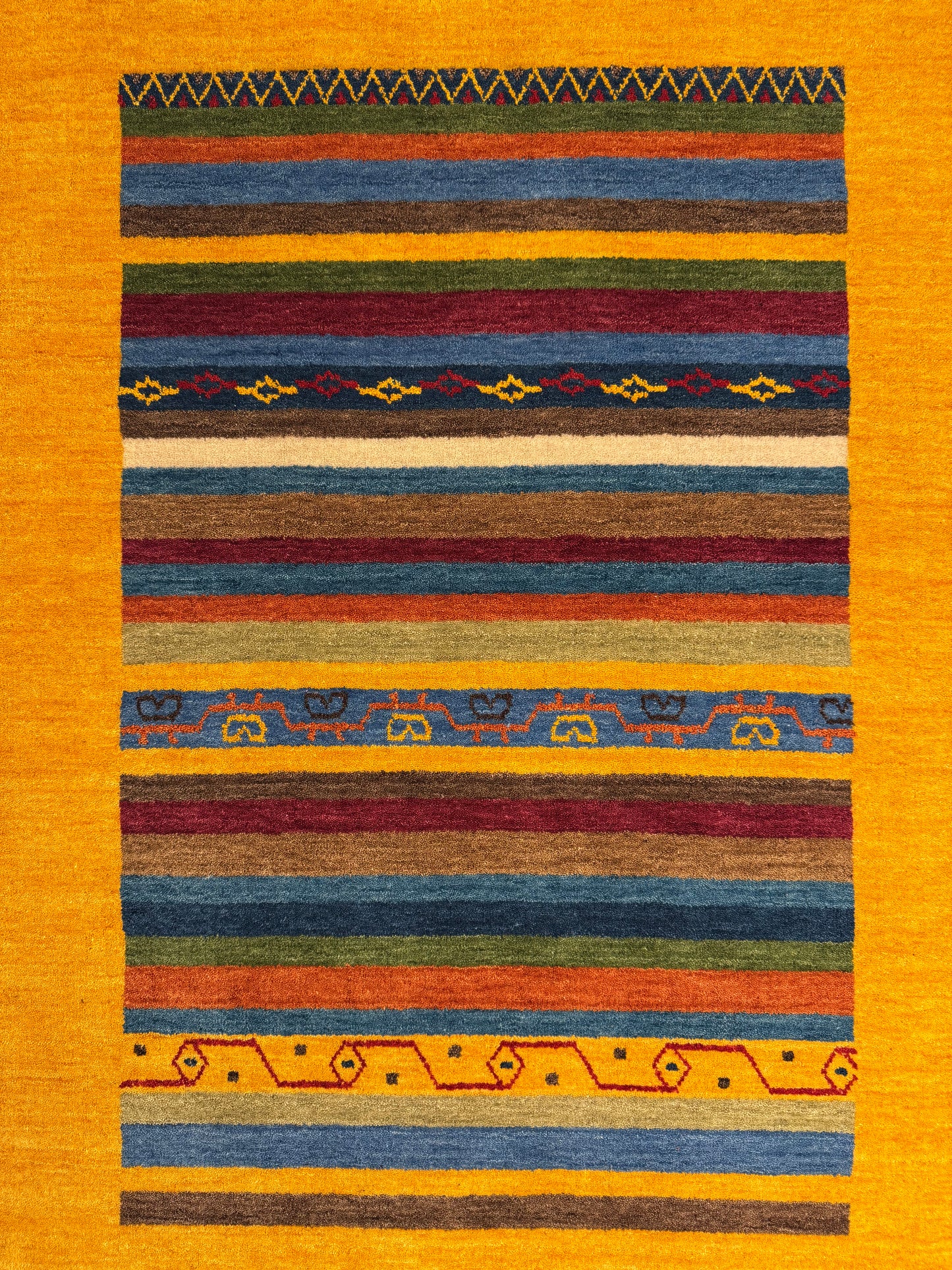 Color Loom El Dokuma Halı CL-0003 | Renkli Bohem ve Etnik Desenli Türk Halısı, El Yapımı Dekoratif Kilim, Modern Vintage Halı