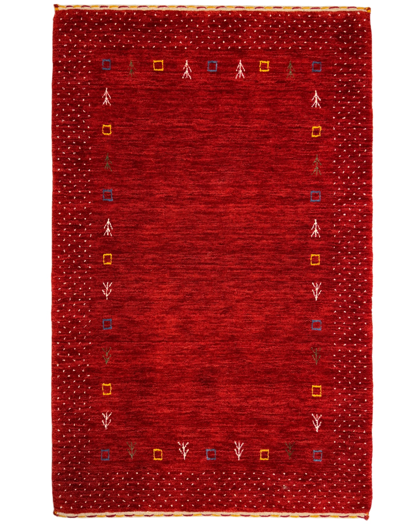 Color Loom El Dokuma Halı CL-0006 | Kırmızı Bohem ve Etnik Desenli Türk Halısı, El Yapımı Dekoratif Kilim, Modern Vintage Halı