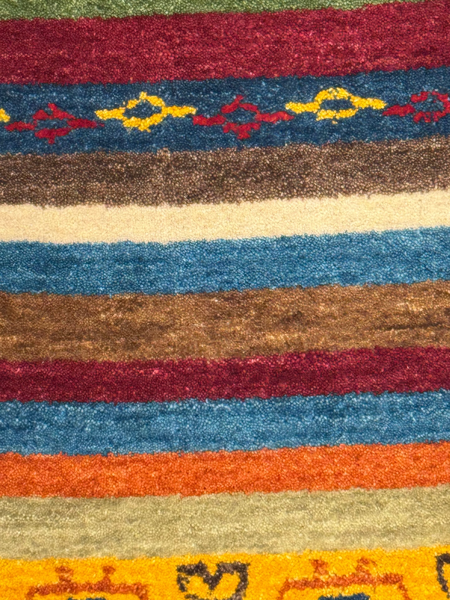 Color Loom El Dokuma Halı CL-0002 | Renkli Bohem ve Etnik Desenli Türk Halısı, El Yapımı Dekoratif Kilim, Modern Vintage Halı