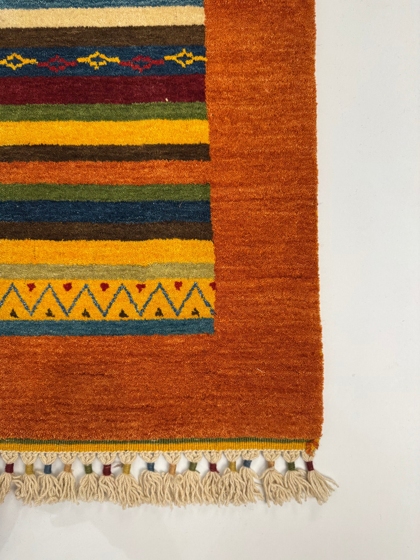 Color Loom El Dokuma Halı CL-0005 | Renkli Bohem ve Etnik Desenli Türk Halısı, El Yapımı Dekoratif Kilim, Modern Vintage Halı