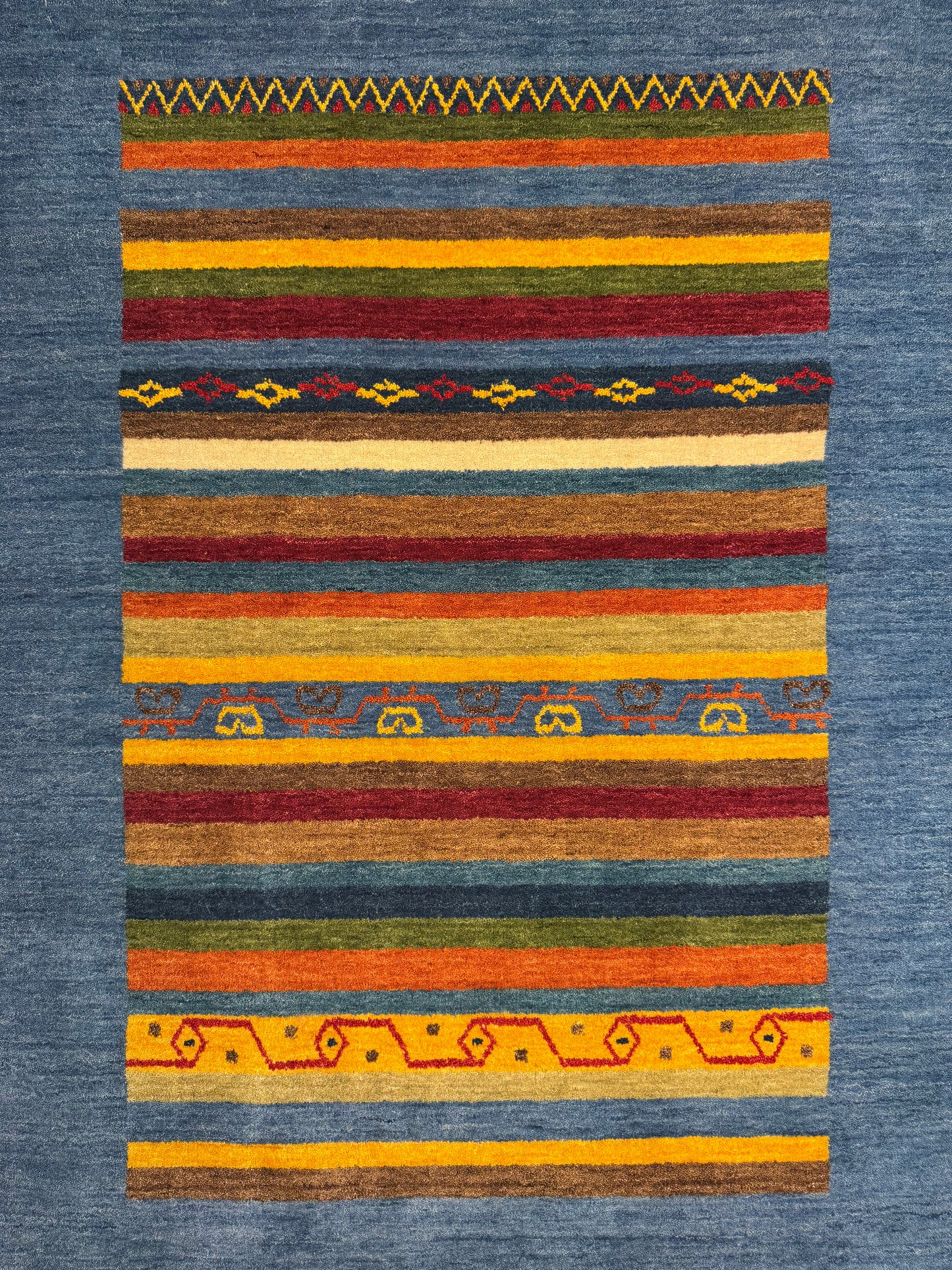 Color Loom El Dokuma Halı CL-0004 | Renkli Bohem ve Etnik Desenli Türk Halısı, El Yapımı Dekoratif Kilim, Modern Vintage Halı