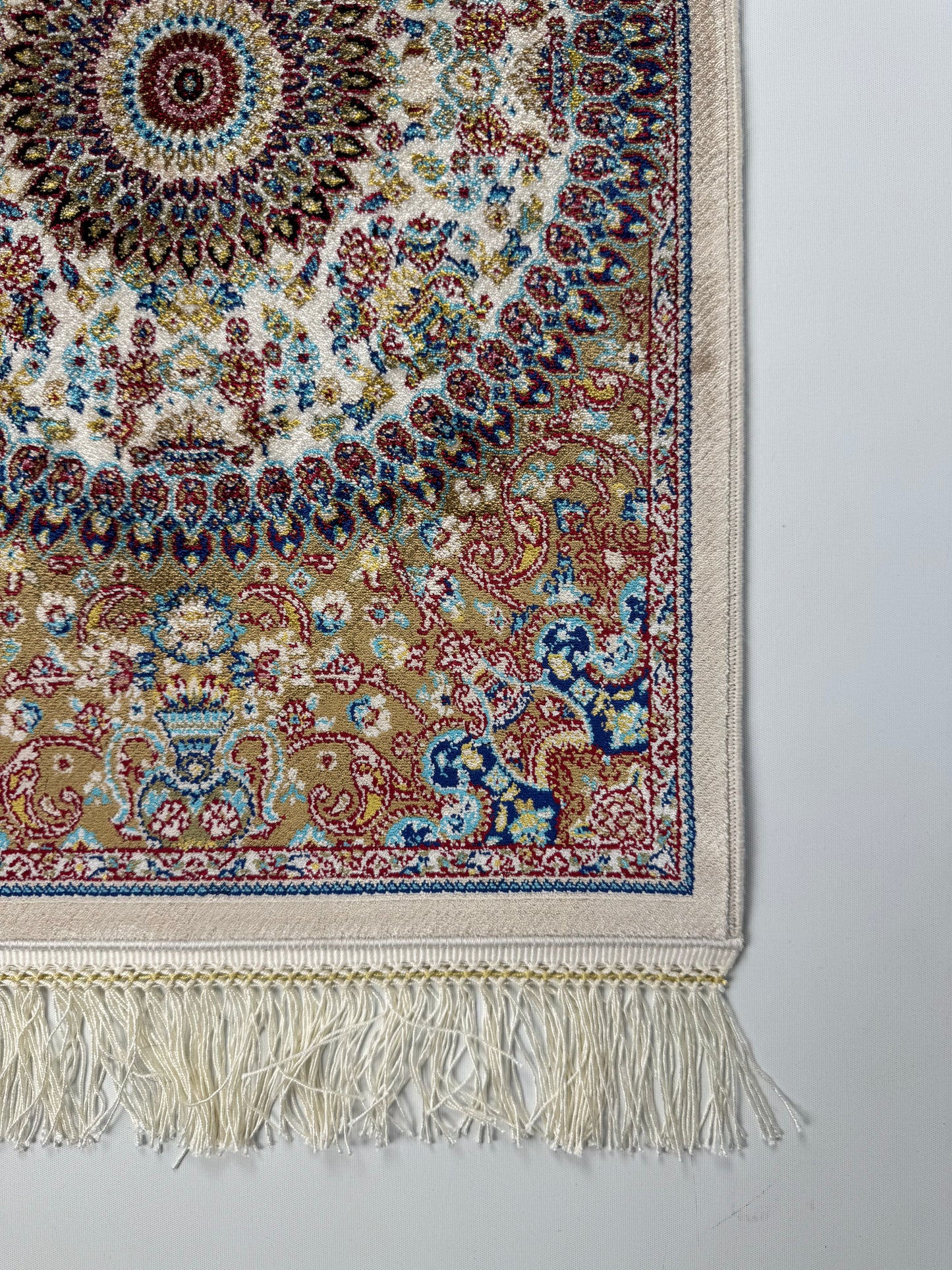 Silken Echo İpeksi Dokuma Halı – Medalyon Desenli Çok Renkli Klasik Halı (0.40 x 0.60 m) | SE-0040