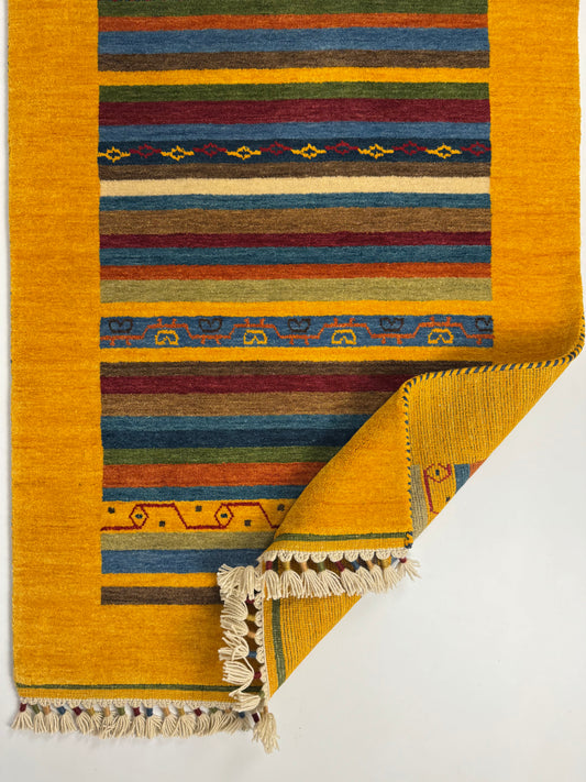 Color Loom El Dokuma Halı CL-0003 | Renkli Bohem ve Etnik Desenli Türk Halısı, El Yapımı Dekoratif Kilim, Modern Vintage Halı