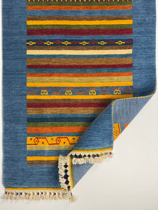 Color Loom El Dokuma Halı CL-0004 | Renkli Bohem ve Etnik Desenli Türk Halısı, El Yapımı Dekoratif Kilim, Modern Vintage Halı