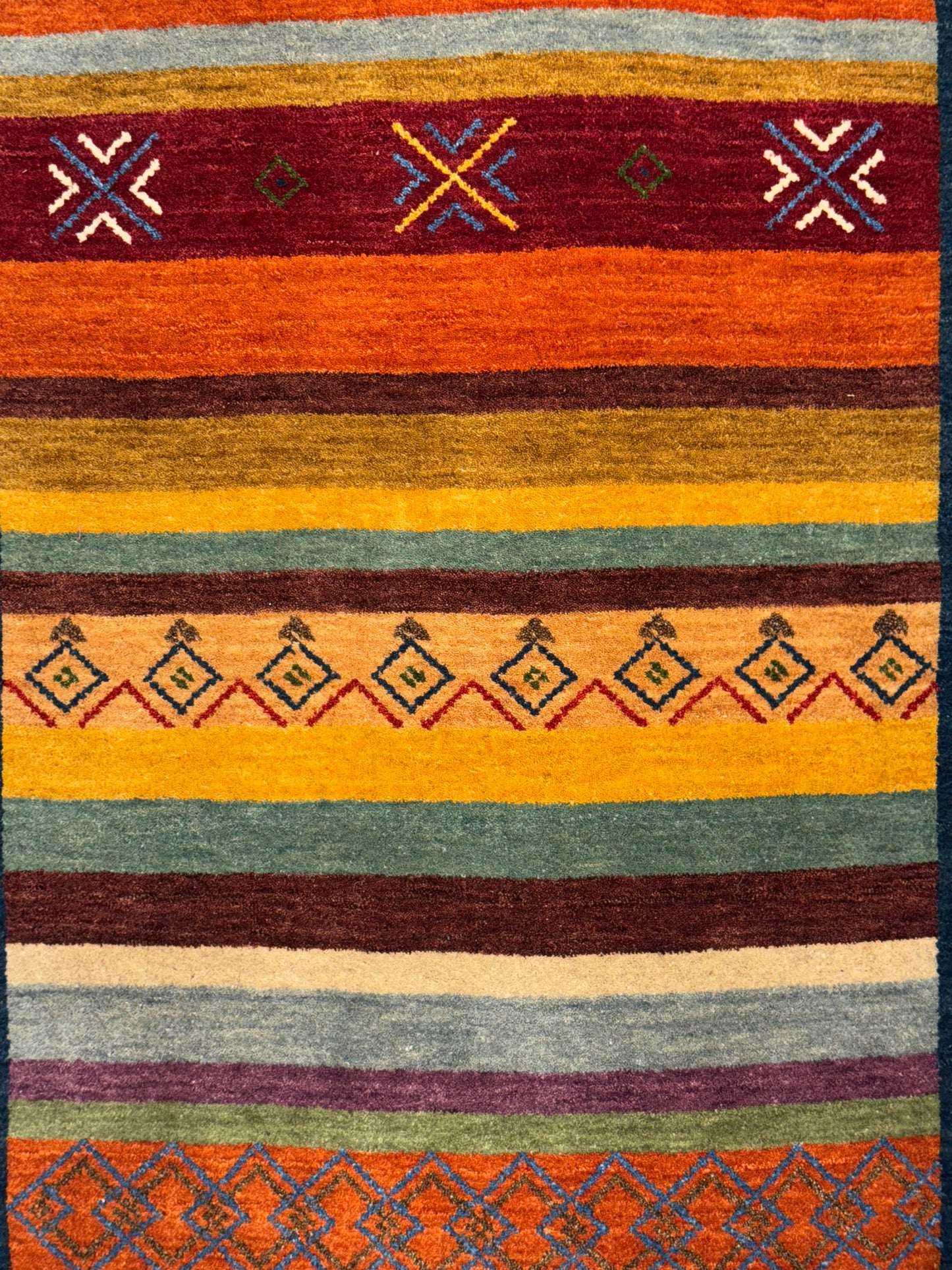 Color Loom El Dokuma Halı CL-0001 | Renkli Bohem ve Etnik Desenli Türk Halısı, El Yapımı Dekoratif Kilim, Modern Vintage Halı