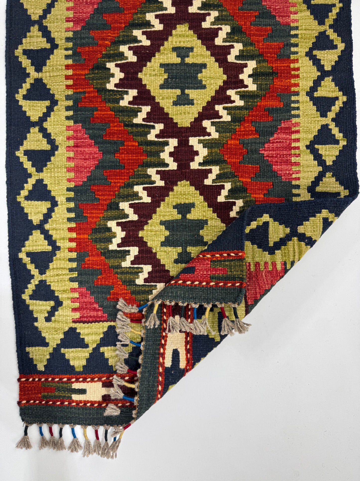 El Dokuma Küçük Kilim – Otantik Geometrik Desenli Dekoratif Halı (0.60 x 0.88 m) | Nomad Glow Serisi NG-0006