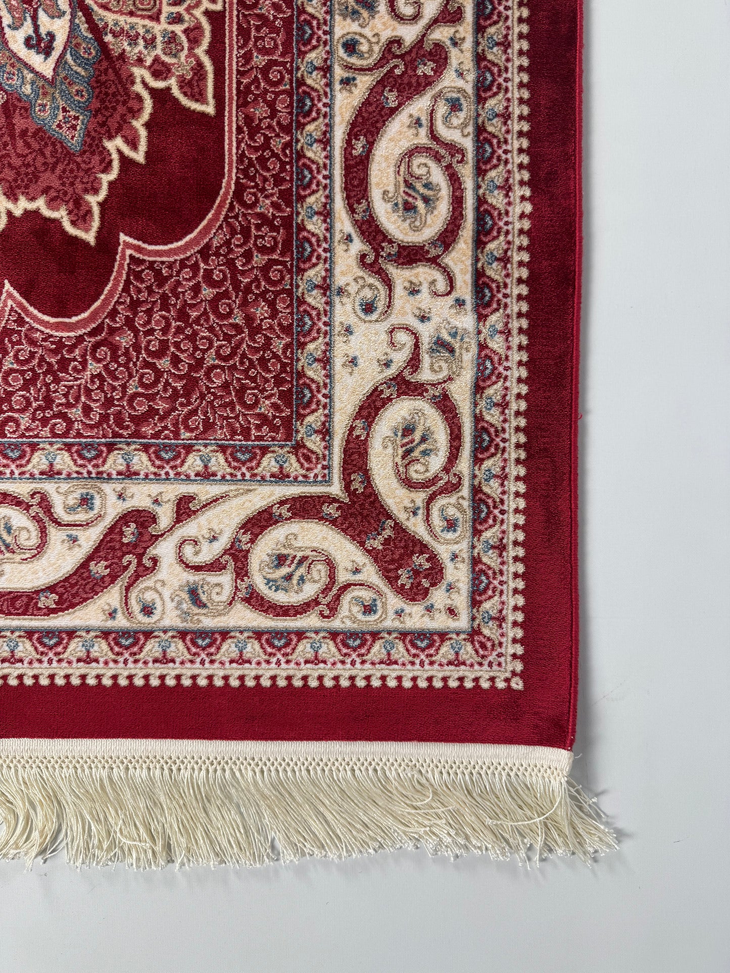 Silken Echo Halı – Bordo Krem İpeksi Dokulu Modern Dekoratif Halı (0.80 x 1.25 m) | SE-0046
