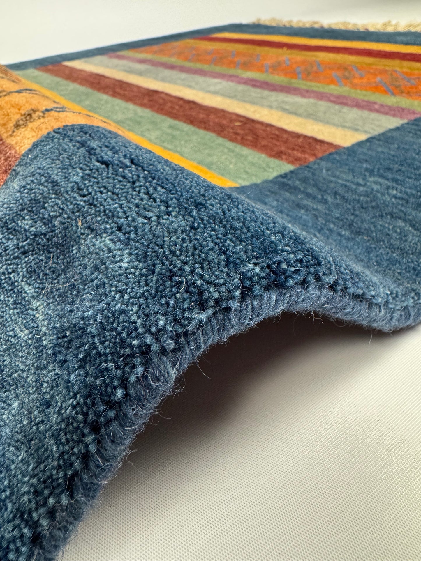 Color Loom El Dokuma Halı CL-0001 | Renkli Bohem ve Etnik Desenli Türk Halısı, El Yapımı Dekoratif Kilim, Modern Vintage Halı