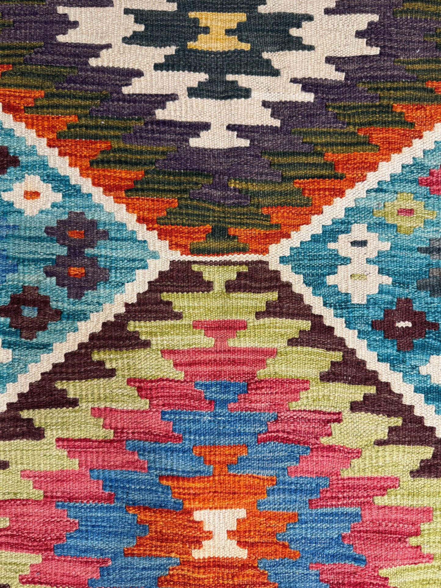 Nomad Glow El Dokuma Kilim – Çerçeve Desenli Canlı Geometrik Otantik Kilim (1.50 x 2.00 m) | NG-0034