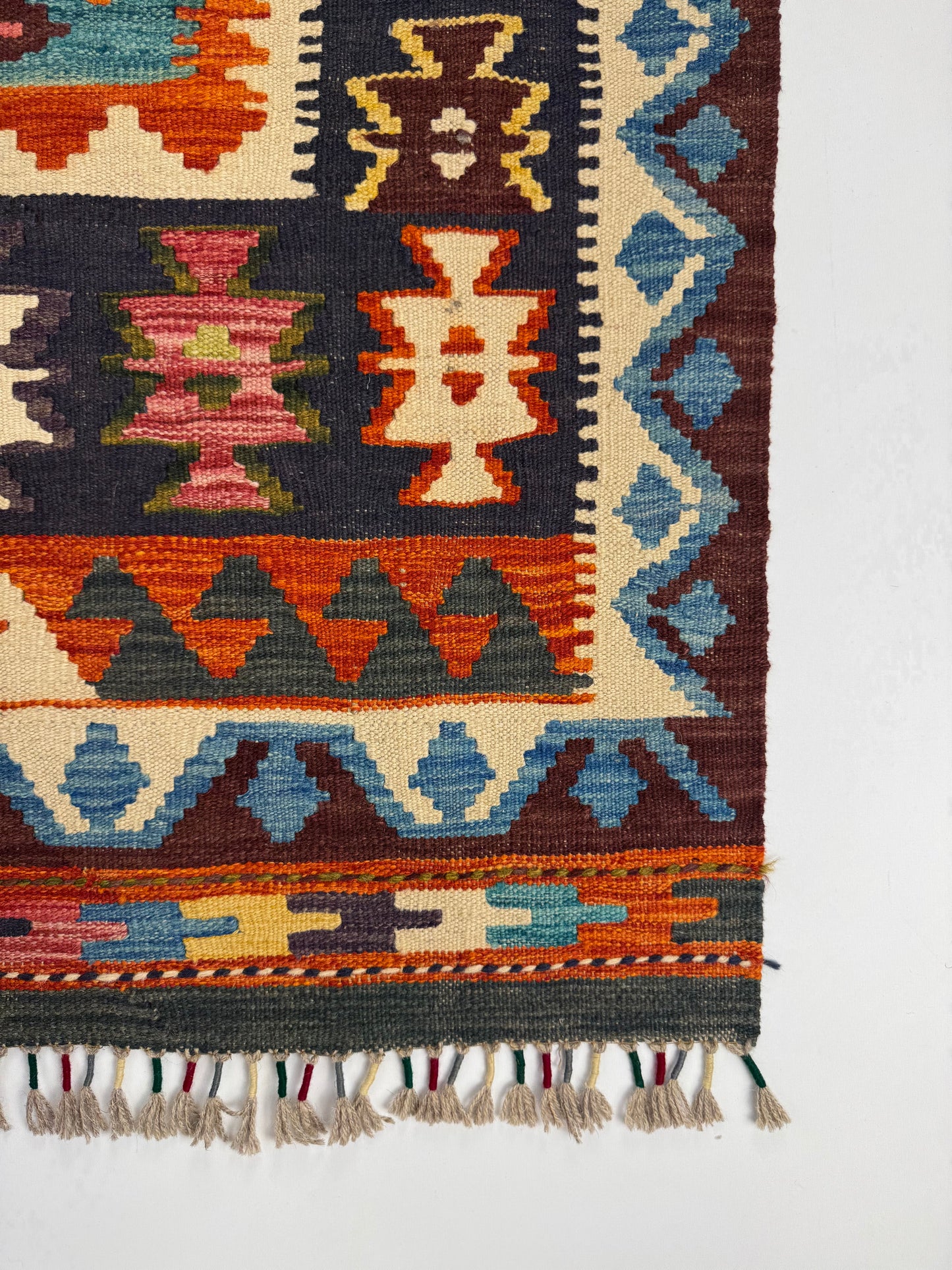 Nomad Glow El Dokuma Kilim – Çerçeve Desenli Canlı Geometrik Otantik Kilim (1.50 x 2.00 m) | NG-0034