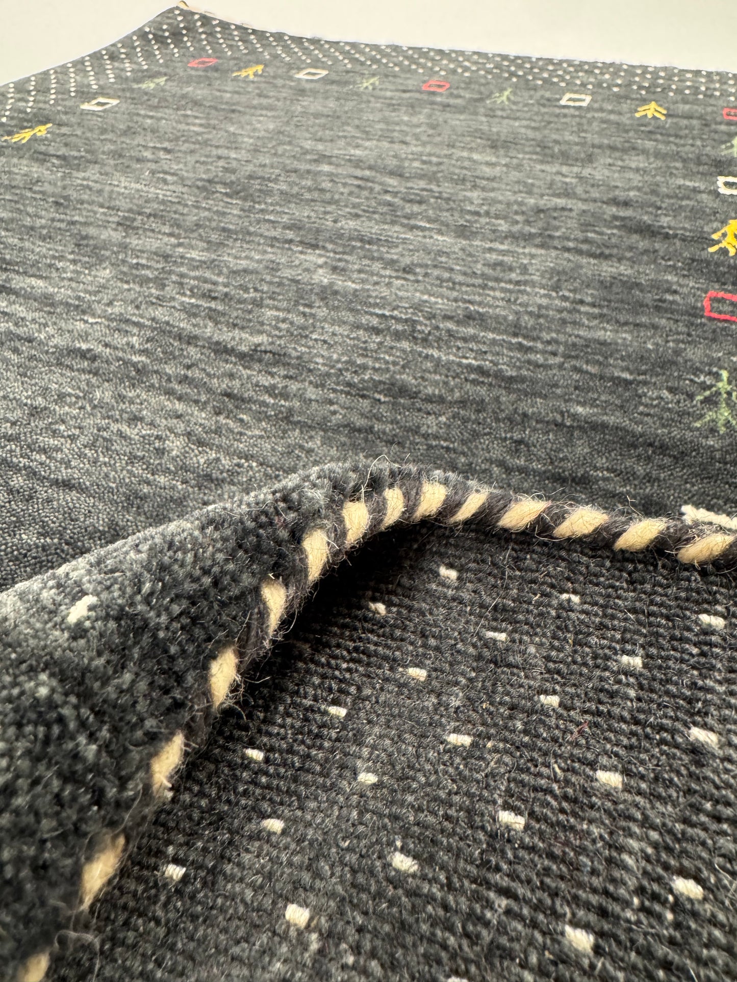 Color Loom El Dokuma Halı CL-0019 | Gri Motifli El Yapımı Türk Halısı, Modern Vintage Dekoratif Kilim