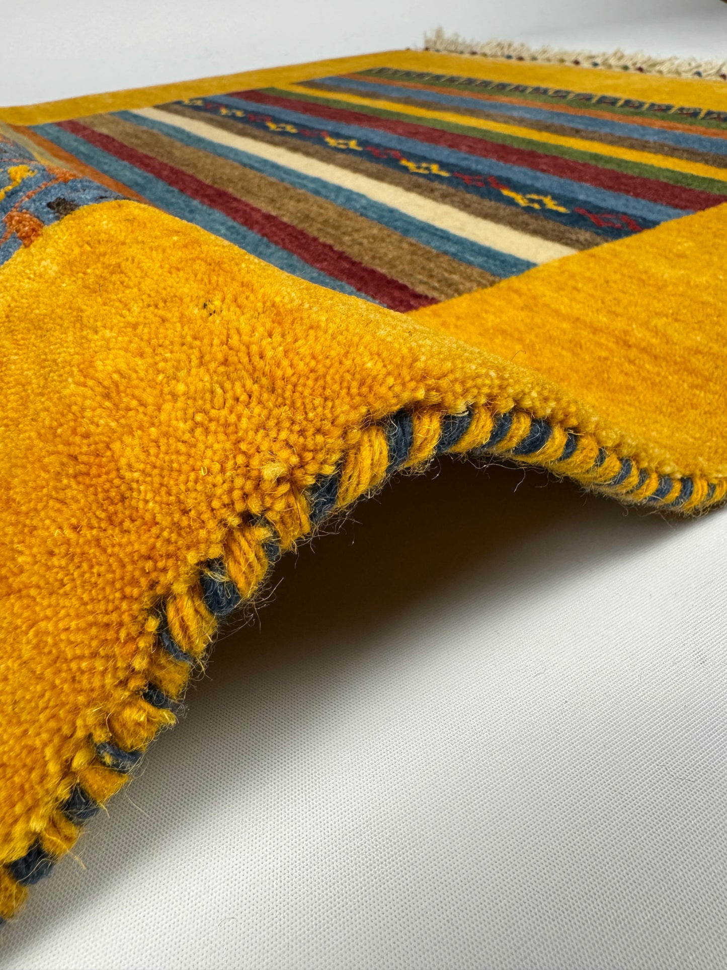 Color Loom El Dokuma Halı CL-0003 | Renkli Bohem ve Etnik Desenli Türk Halısı, El Yapımı Dekoratif Kilim, Modern Vintage Halı