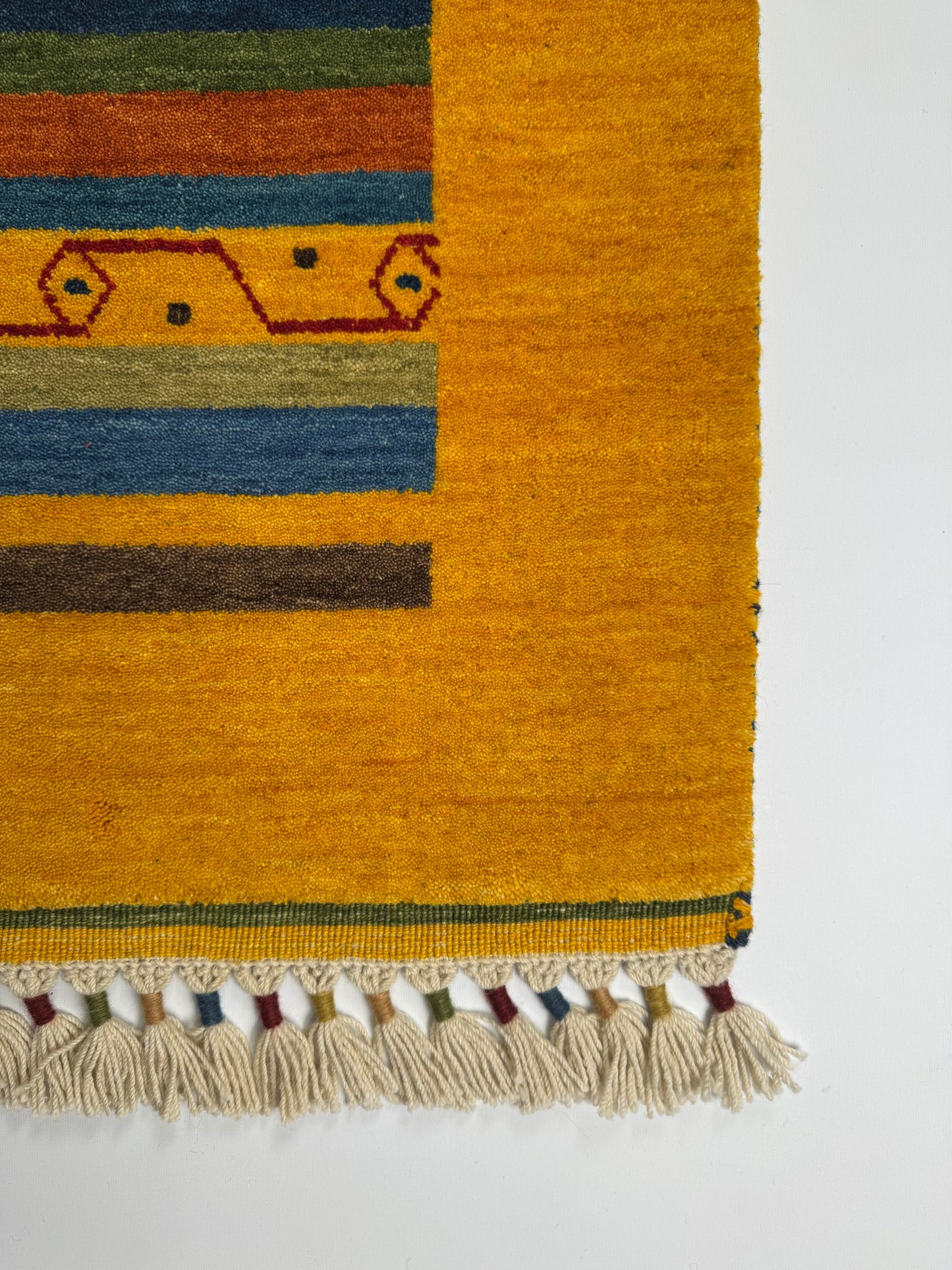 Color Loom El Dokuma Halı CL-0003 | Renkli Bohem ve Etnik Desenli Türk Halısı, El Yapımı Dekoratif Kilim, Modern Vintage Halı